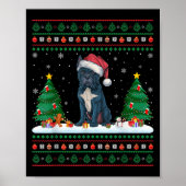 Kerstboomverlichting Cane Corso Dog Santa Ugly Xm Poster (Voorkant)