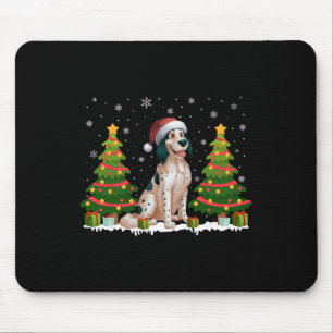 Kerstboomverlichting Engels Setter Dog Santa Chris Muismat