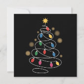 Kerstboomverlichting feestdagenkaart (Voorkant)