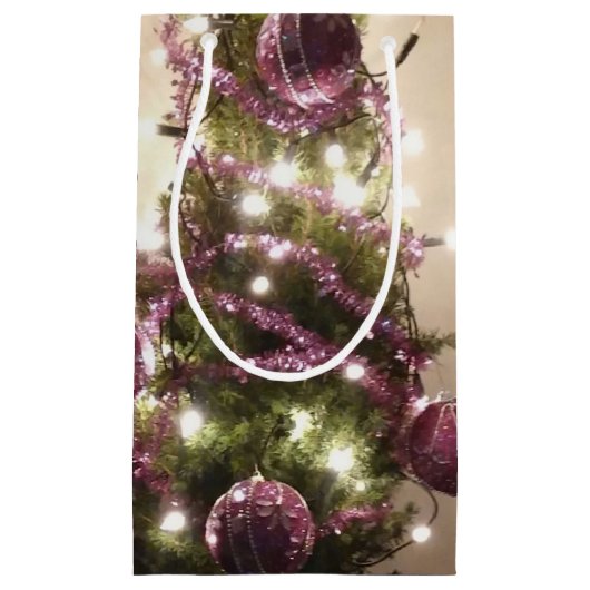 kerstboomverlichting feestelijke cadeautas (Voorkant)