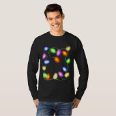 kerstboomverlichting gloeiend vluchtig grafisch t-shirt (Voorkant volledig)