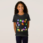 kerstboomverlichting gloeiend vluchtig grafisch t-shirt (Voorkant volledig)