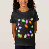 kerstboomverlichting gloeiend vluchtig grafisch t-shirt (Voorkant)