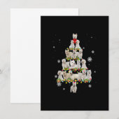 kerstboomverlichting - Hondenliefhebbers kerstmis Kaart (Voorkant / Achterkant)