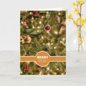 kerstboomverlichting, kerstgroet kaart (Gele Bloem)