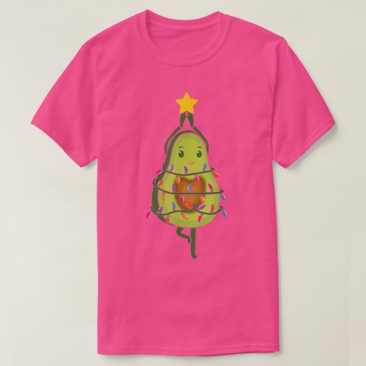 kerstboomverlichting maakt deel uit van vegetarisc t-shirt (Design voorkant)