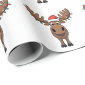 Kerstboomverlichting met Eland Grappige Kerst Elan Cadeaupapier (Rol Hoek)