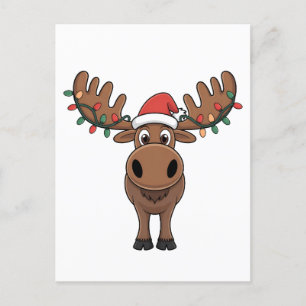 Kerstboomverlichting met Eland Grappige Kerst Elan Feestdagenkaart