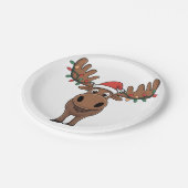 Kerstboomverlichting met Eland Grappige Kerst Elan Papieren Bordje (Gekanteld)
