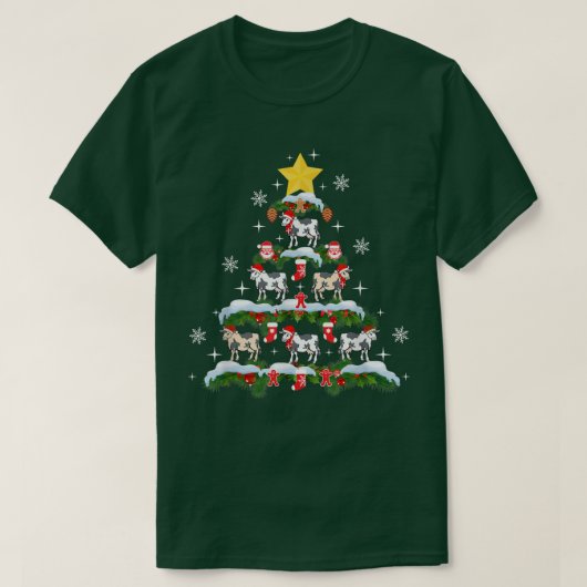 kerstboomverlichting met kerstbomen voor kerstmis  t-shirt (Design voorkant)