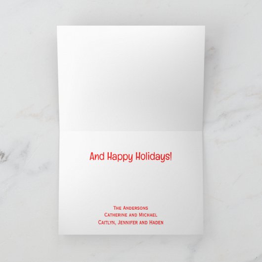 kerstboomverlichting Moderne grappige aangepaste w Feestdagen Kaart (Binnen)