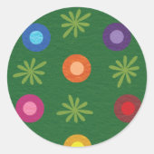 kerstboomverlichting Multicolor Ronde Sticker (Voorkant)