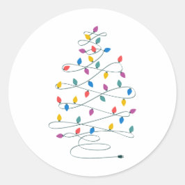 kerstboomverlichting ronde sticker