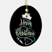 kerstboomverlichting Stethoscoop Keramisch Ornament (Rechts)