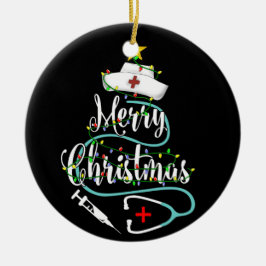 kerstboomverlichting Stethoscoop Keramisch Ornament