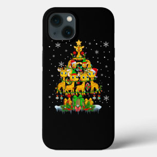 kerstboomverlichting voor Giraffes van Santa Reind Case-Mate iPhone Case