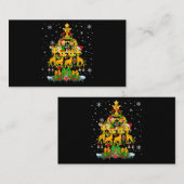 kerstboomverlichting voor Giraffes van Santa Reind Visitekaartje (Voorkant / Achterkant)
