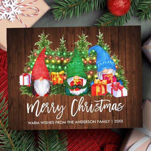 kerstboomverlichting voor penseelscript briefkaart