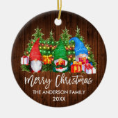 kerstboomverlichting voor penseelscript keramisch ornament (Voorkant)