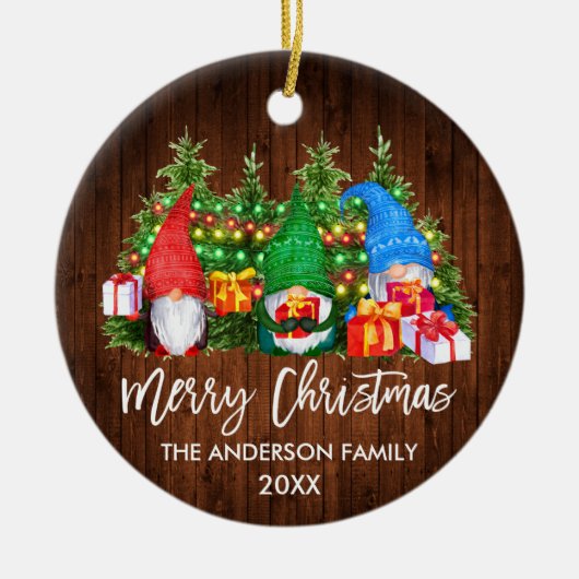 kerstboomverlichting voor penseelscript keramisch ornament (Voorkant)