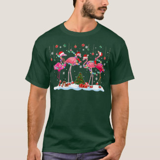 kerstboomverlichting voor Santa Claus Flamingo T-shirt