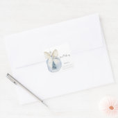 Kerstboomversiering - Baby showers boekenplaat Vierkante Sticker (Envelop)