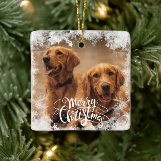 kerstboomversiering Bevroren foto Keramisch Ornament (Boom)