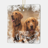 kerstboomversiering Bevroren foto Keramisch Ornament (Links)