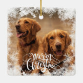 kerstboomversiering Bevroren foto Keramisch Ornament (Achterkant)