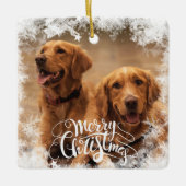 kerstboomversiering Bevroren foto Keramisch Ornament (Voorkant)