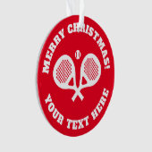 kerstboomversiering cadeau voor padel player ornament (voorkant)
