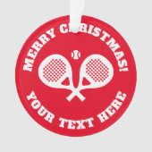 kerstboomversiering cadeau voor padel player ornament (voorkant)