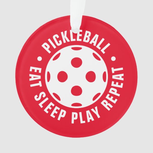 kerstboomversiering cadeau voor pickleballspeler ornament (voorkant)