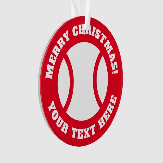 kerstboomversiering cadeau voor tennisspeler ornament (voorkant)
