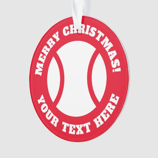kerstboomversiering cadeau voor tennisspeler ornament (voorkant)