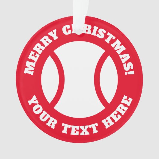 kerstboomversiering cadeau voor tennisspeler ornament (voorkant)