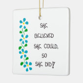 kerstboomversiering - Citaat over vrouwen Keramisch Ornament (Links)