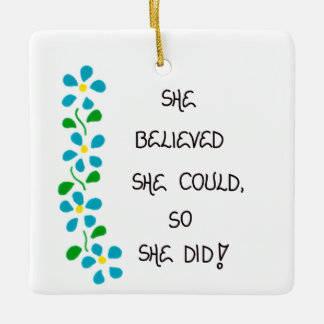 kerstboomversiering - Citaat over vrouwen Keramisch Ornament