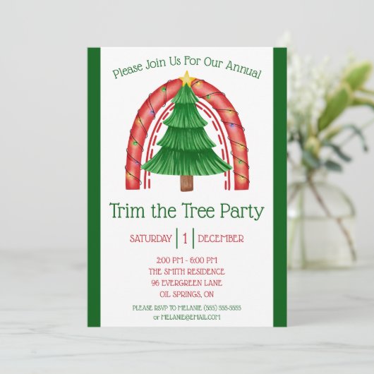 kerstboomversiering, decoratie kaart (Staand voorkant)