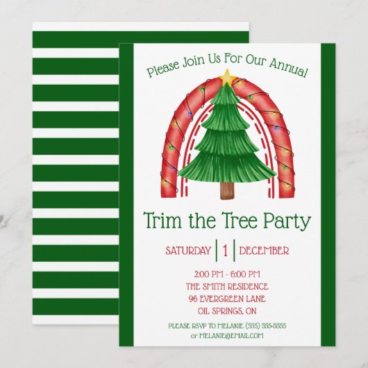 kerstboomversiering, decoratie kaart (Voorkant / Achterkant)