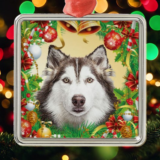 kerstboomversiering Dog Pet Cat Foto Sjabloon Metalen Ornament