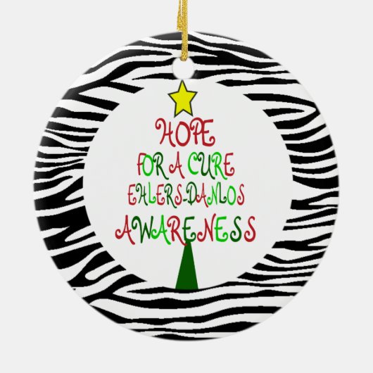 kerstboomversiering Ehlers-Danlos Keramisch Ornament (Achterkant)