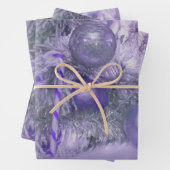 kerstboomversiering Elegant Paarse feestdag Inpakpapier Vel (In situ)