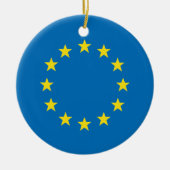 kerstboomversiering EU-vlag (EU-vlag) Keramisch Ornament (Voorkant)