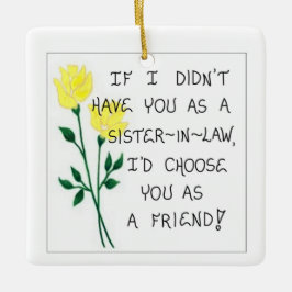 kerstboomversiering - Gift for Sister - in-Law Keramisch Ornament