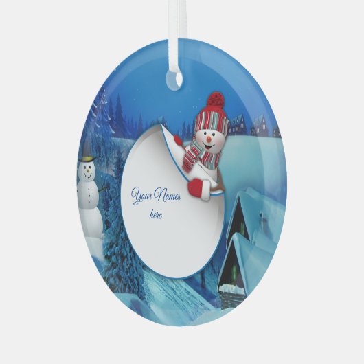 kerstboomversiering glas ornament (Voorkant links)