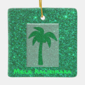  kerstboomversiering in Hawaiian Glitter Keramisch Ornament (Voorkant)