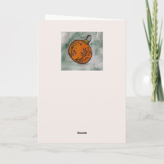 kerstboomversiering kaart (Achterkant)