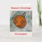 kerstboomversiering kaart (Voorkant)