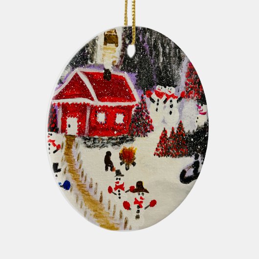 kerstboomversiering keramisch ornament (Rechts)